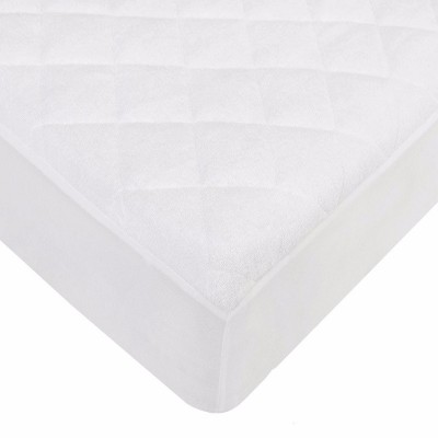 Saferest Quilted Baby Cot Fitted Bed Sheet-Ultra Soft Bamboo Fiber Terry Crib Waterproof Mattress Protector